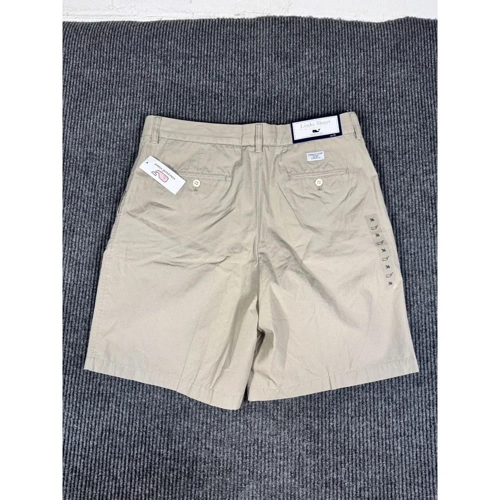 Vineyard Vines Chino Links Shorts Mens Size 36 Khaki Pleated 9